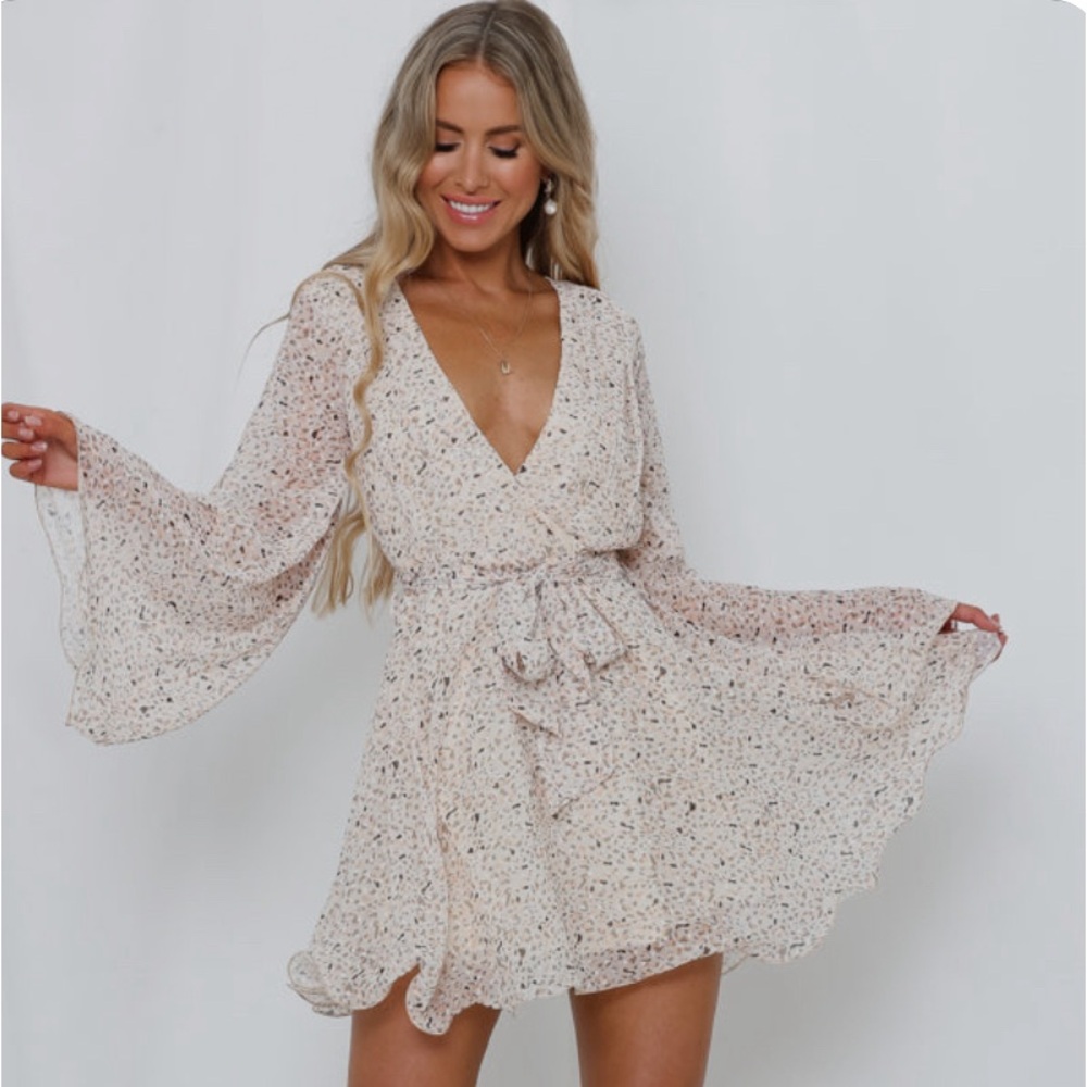 Hello Molly SPEAK A LITTLE LOUDER DRESS NUDE